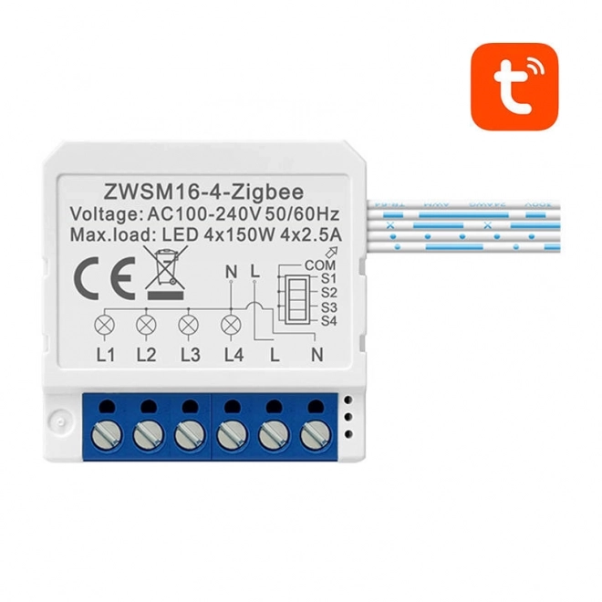 Avatto ZigBee 4 csatornás okos relé modul