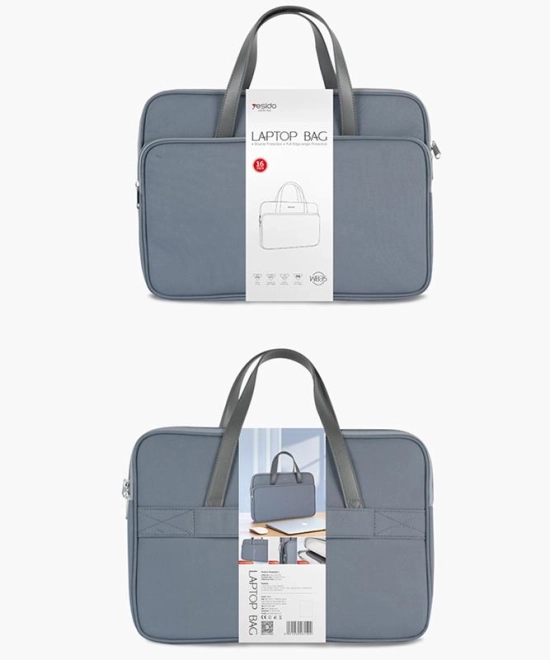Yesido laptop táska 16 hüvelykes szürke