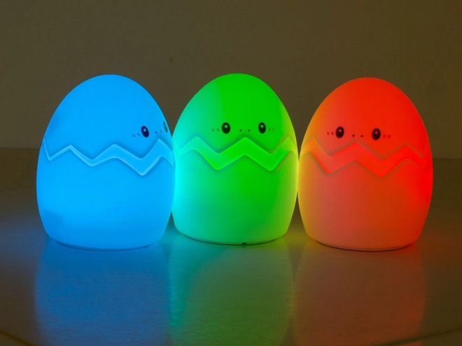 Érintésvezérelt RGB LED tojás éjjeli lámpa gyerekeknek