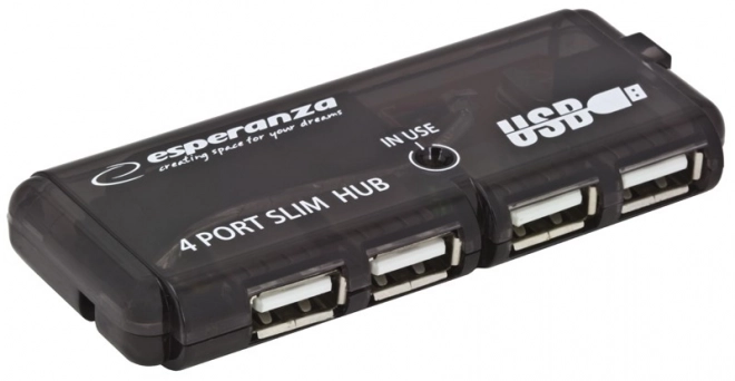 Kompakt USB 2.0 elosztó 4 porttal