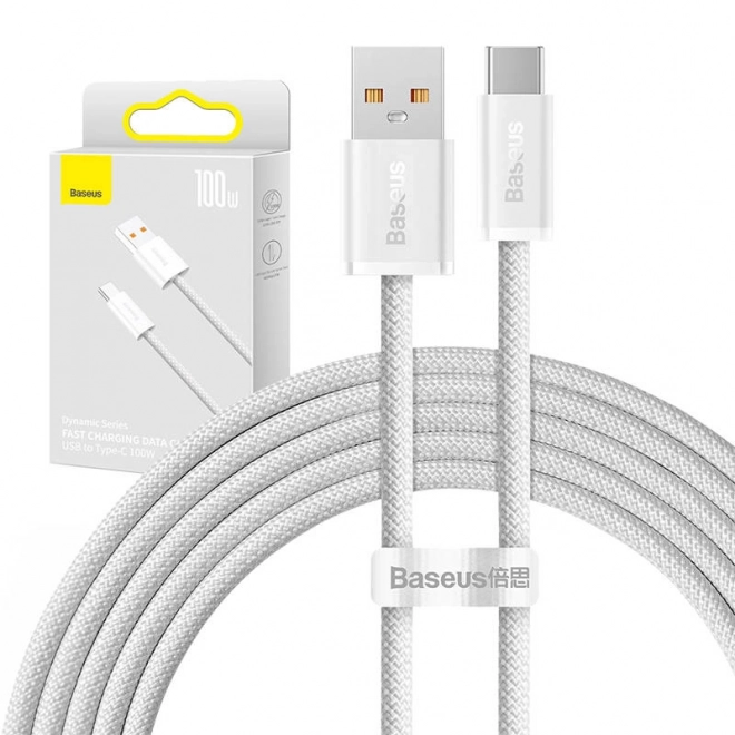 Baseus 100W USB-C kábel, 2m, fehér