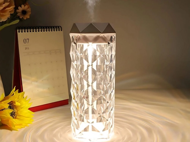 Levegő párásító és aroma diffúzor USB RGB kristályokkal