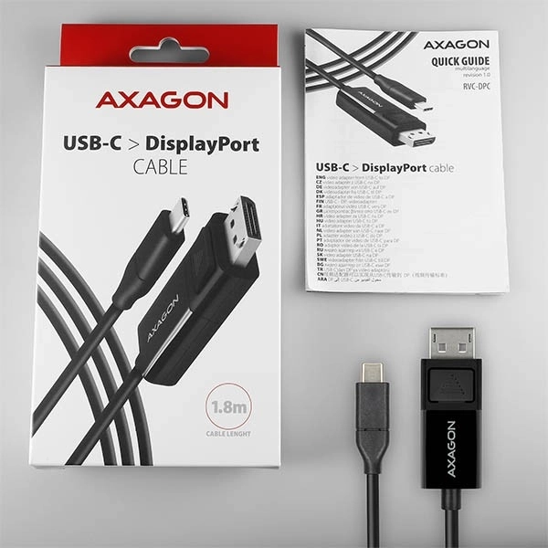 Usb-c a displayport aktív átalakító kábel 1,8m 4k/60hz