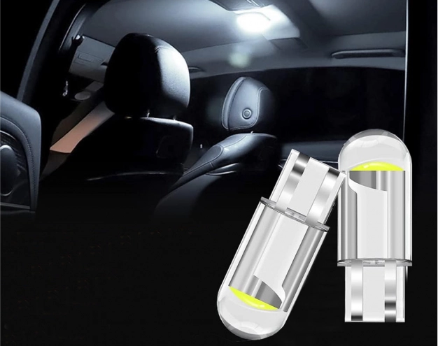 Autós LED fények fehér W5W T10 2 db
