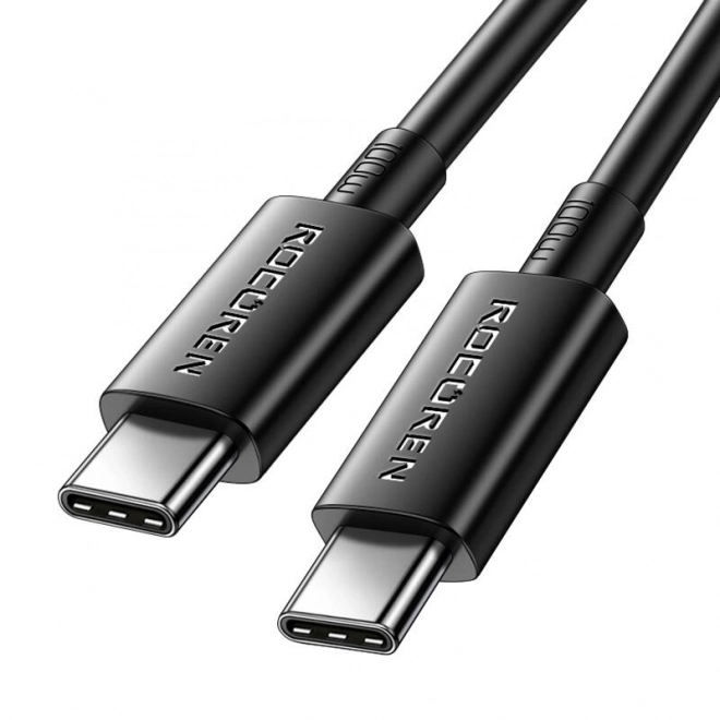 Rocoren gyors töltőkábel usb-c-ről usb-c-re simples sorozat 100w 1m fekete