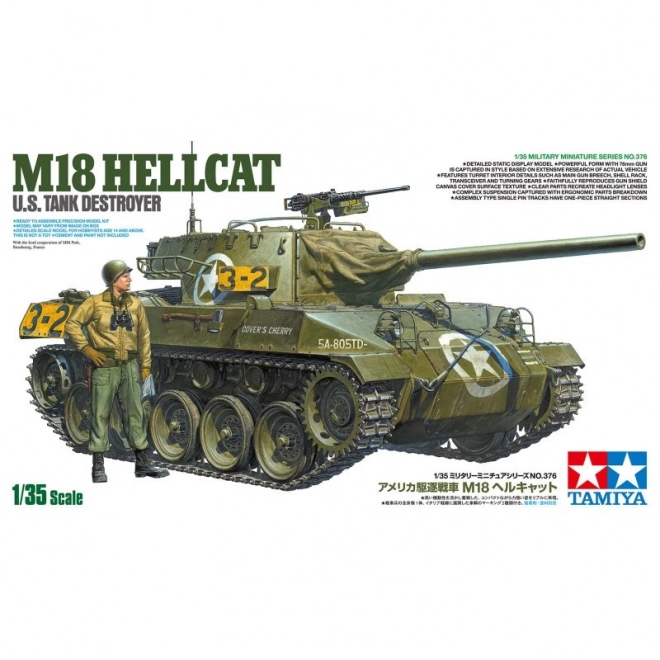 műanyag modell amerikai harckocsiromboló M18 Hellcat