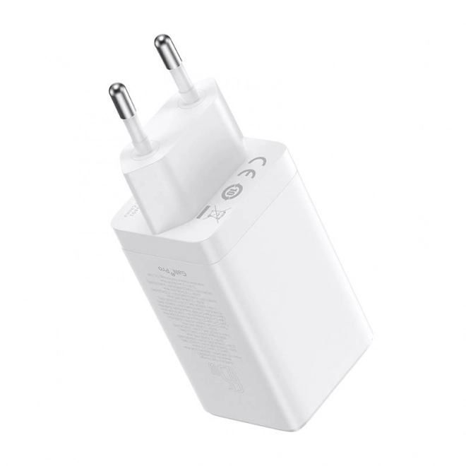 Baseus töltő GaN5 Pro 2xUSB-C + USB 65W fehér