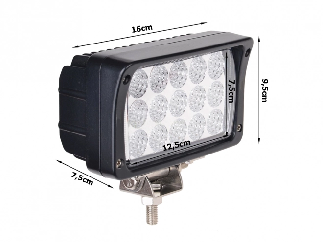 15 led-es munkalámpa halogén panel 45w