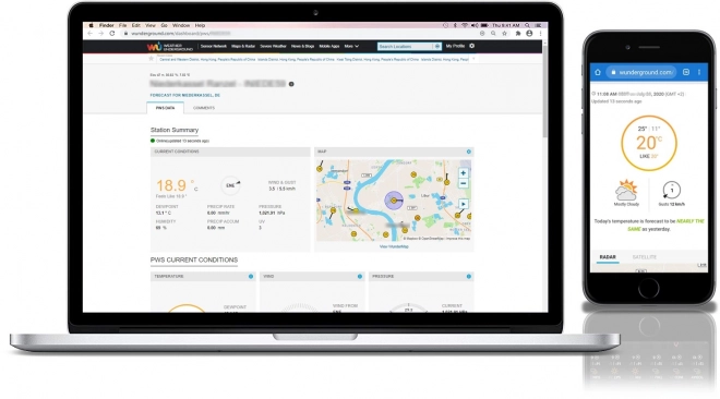 Professzionális időjárás állomás WiFi-vel