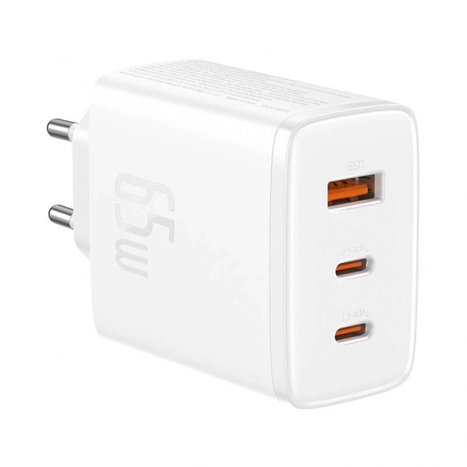 Baseus os-cube pro gyors töltő 2xusb-c + usb, 65w fehér