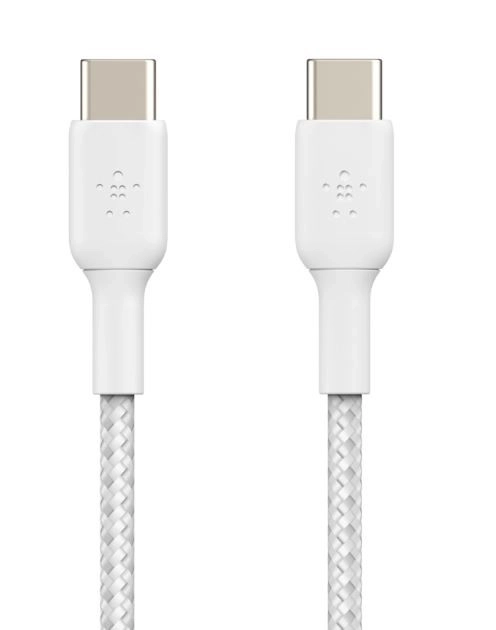 Fonott USB-C USB-C kábel 1m fehér