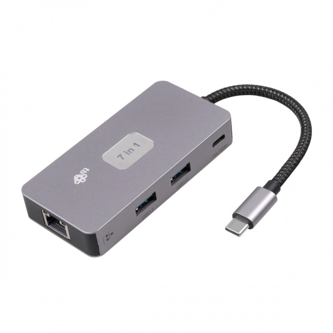 Usb C 7 az 1-ben adapter HDMI, USB, SD/TF, RJ45, PD kapcsolattal