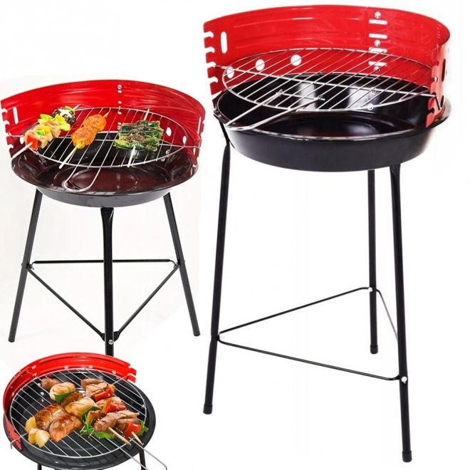 Hordozható kerti kemping faszenes grill