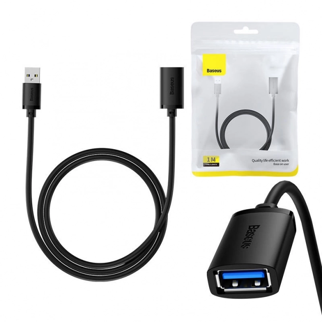 Baseus usb 3.0 hosszabbító kábel, 1 m, fekete