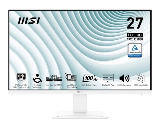 Monitor MSI PRO MP273AW 27 hüvelyk FHD 100Hz Fehér