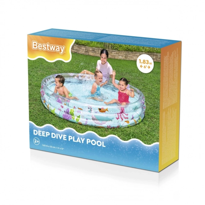 Bestway színes felfújható gyermekmedence 183x33 cm