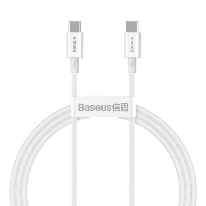 gyors töltő kábel Baseus Superior sorozat USB-C - USB-C 100W 1m fehér