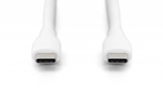 Sima szilikonból készült USB-C kábel 60W, 1m fehér