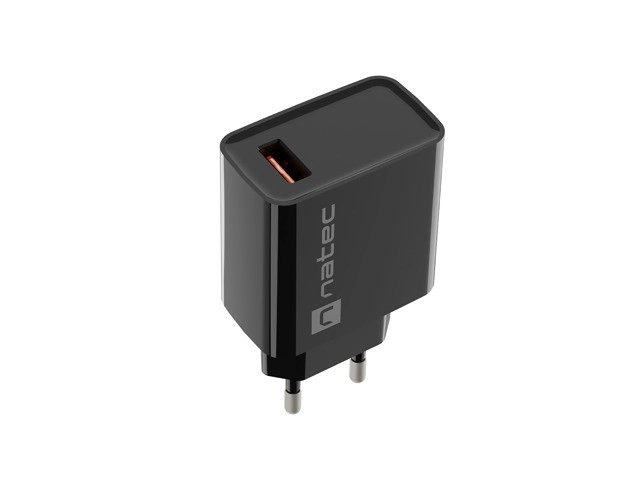 Univerzális hálózati töltő Natec Ribera USB-A 18W fekete