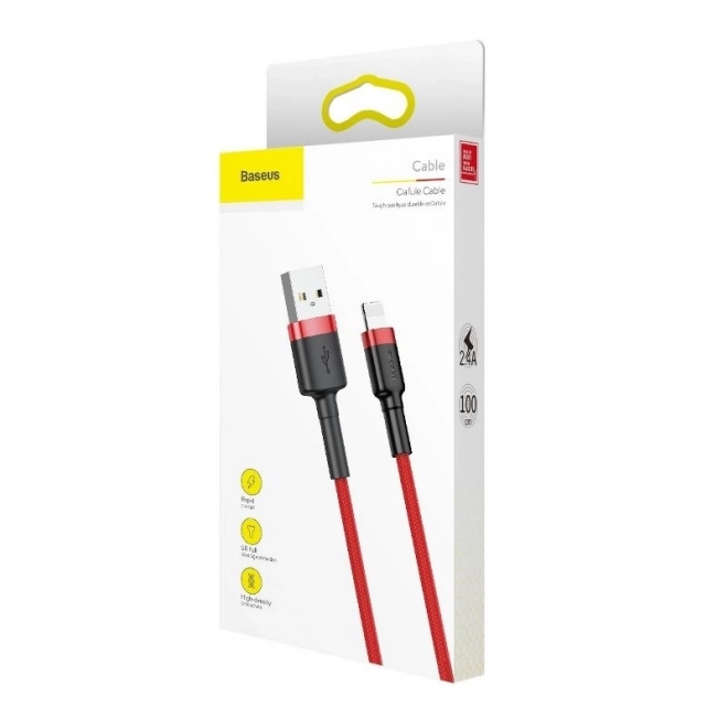 Baseus lightning usb kábel 3m piros