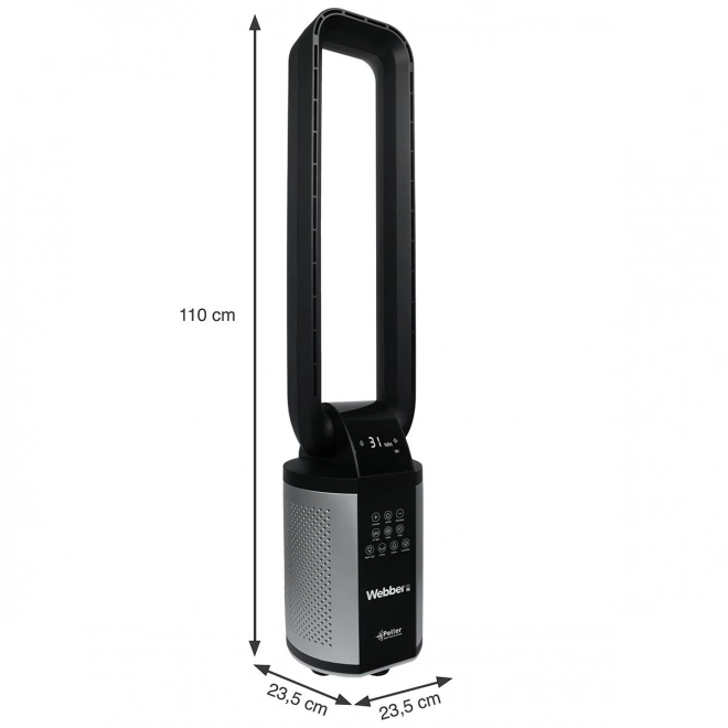 WEBBER WB1820 fekete ventilátor pengetelen légpárásítóval