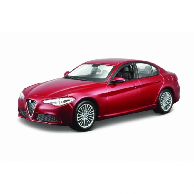 Fém Alfa Romeo Giulia 2016 modell piros 1/24