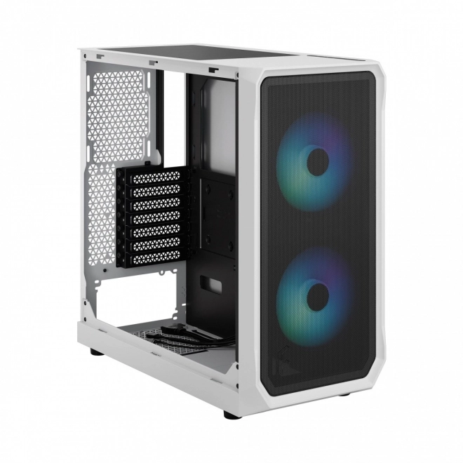 Focus 2 RGB fehér számítógépház, áttetsző üveggel