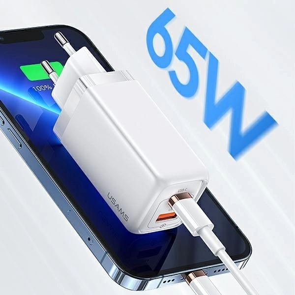USAMS T47 USB/USB-C 65W PD Gyors Töltő
