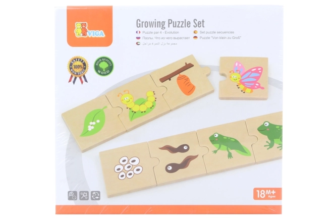 VIGA fa puzzle növekvő állatok és növények