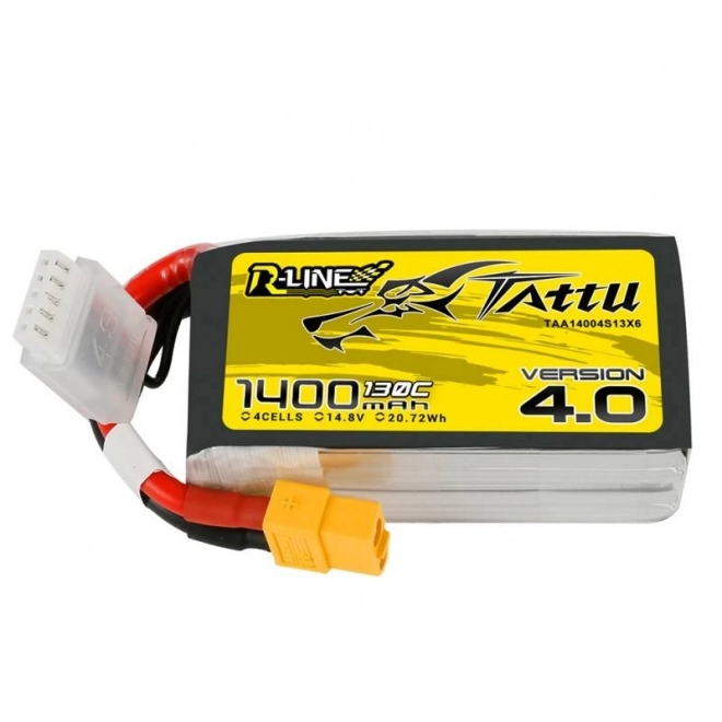 Tattu R-Line 1400mAh akkumulátor 14,8V 130C 4S1P XT60