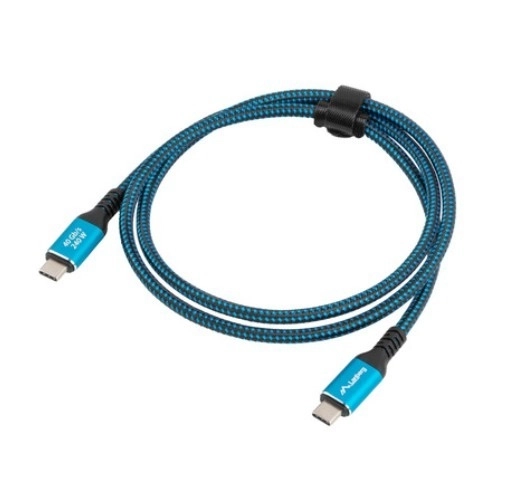 Usb-c kábel m/m USB4 1,5m 240W 60Hz fekete-kék