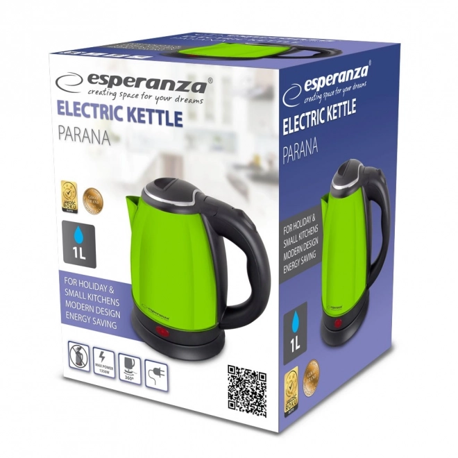 Esperanza Parana zöld elektromos vízforraló 1L