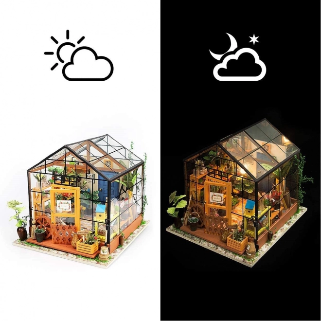 Robotime mini üvegház makett