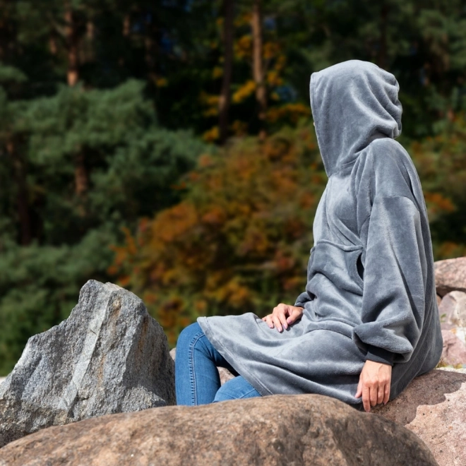 Puha és meleg oversized kapucnis pléd Bluzair