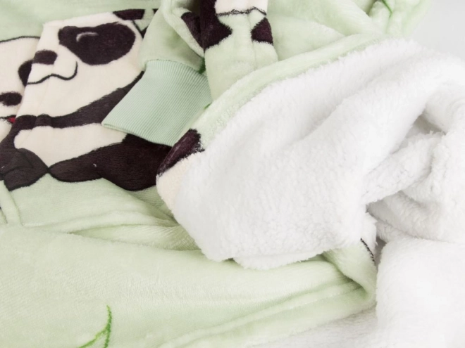 Puha panda takaró pulóver kapucnival