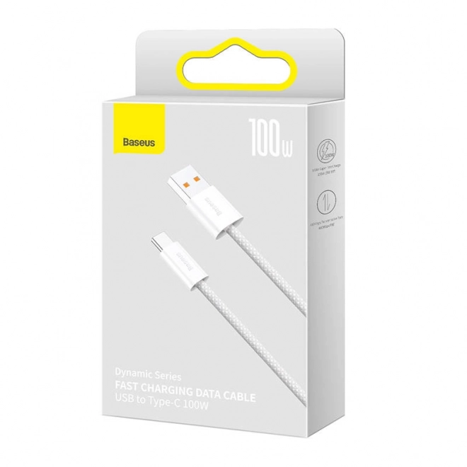 Baseus 100W USB-C kábel, 2m, fehér