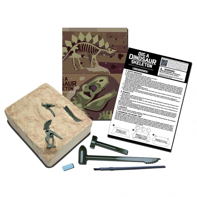 Triceratops dinoszaurusz csontváz – 4M ásatási készlet