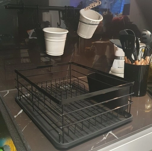 Nagy fekete edényszárító csepegtetővel Loft
