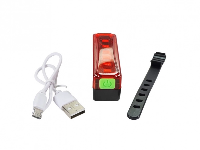 Bicikli hátsó LED világítás USB töltéssel