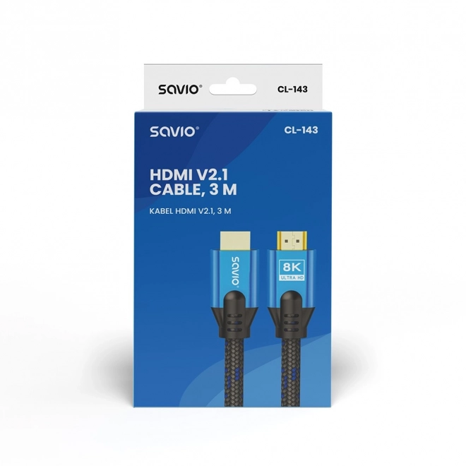 Nagy sebességű HDMI kábel 8K 3M aranyozott csatlakozókkal