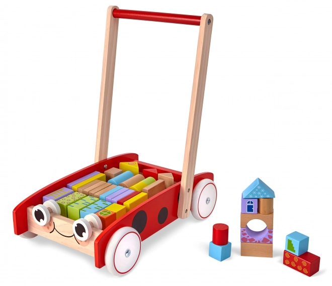 Fa bébitaxi járássegítő ECOTOYS építőkockákkal