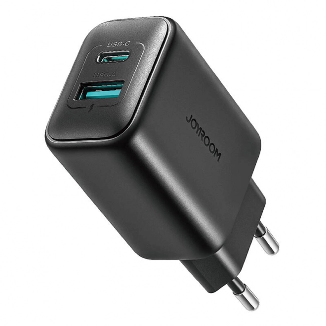 Gyors töltőadapter USB-A és USB-C porttal - Fekete