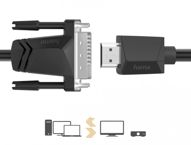 Hama 4K HDMI-DVI kábel 3m