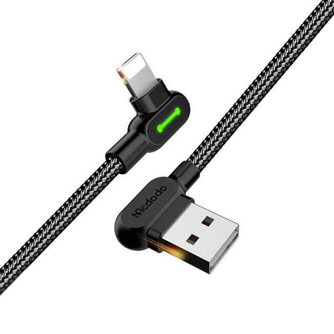 Mcdodo USB-Lightning sarok kábel 1,8 m fekete