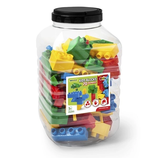 Kids Blocks 70 darabos építőkocka készlet tárolóban