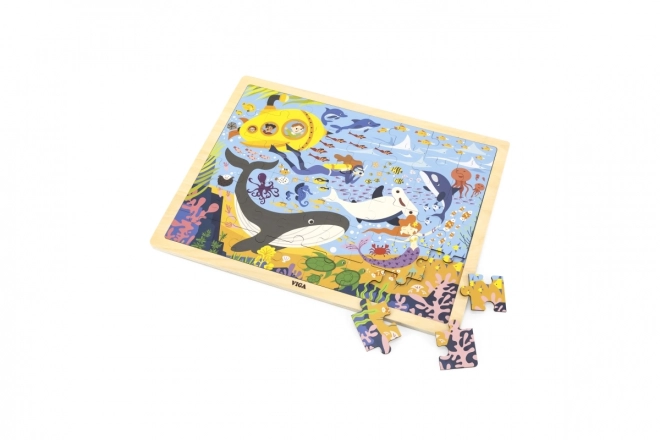 Fa puzzle - Tengeri élet 48 darabos