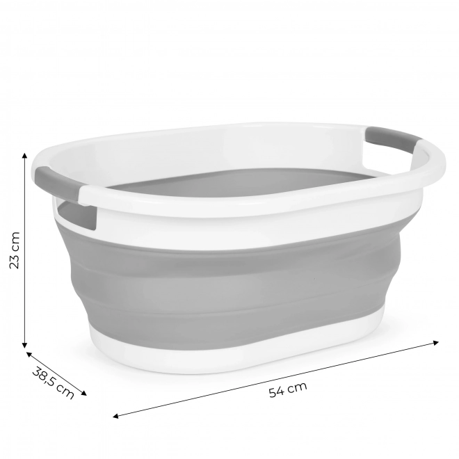 Összecsukható Szennyes Kosár Fehér-Szürke 20L ModernHome