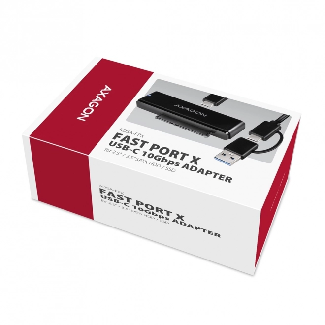 Gyorsport USB-C-SATA Adapter 10Gb/s, 2.5/3.5 HDD/SSD, AXAGON