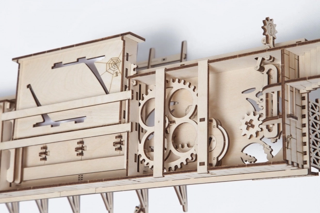 Ugears 3D fa mechanikus puzzle vasúti peron