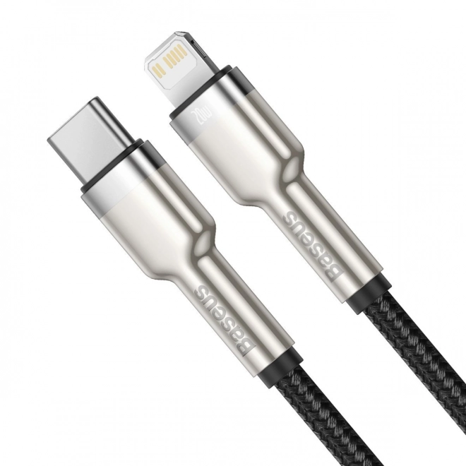 Baseus Cafule usb-c lightning gyorstöltő kábel, 20W, 1m, fekete